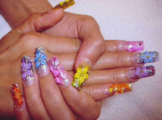 colorful-flowers-nail-art-design