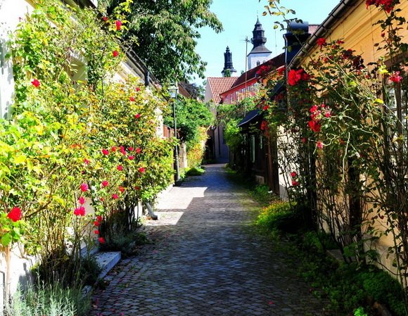 ulica Рыбная Аллея (Fiskargr%U00E4nd), город Висбю (Visby), Швеция