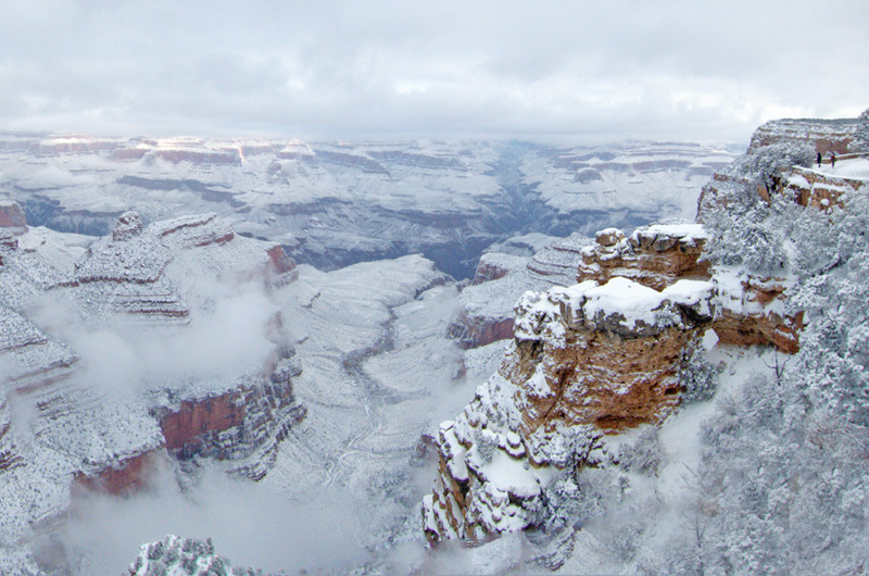Снежна буря в Гранд каньон Photograph by Michael QuinnNPS