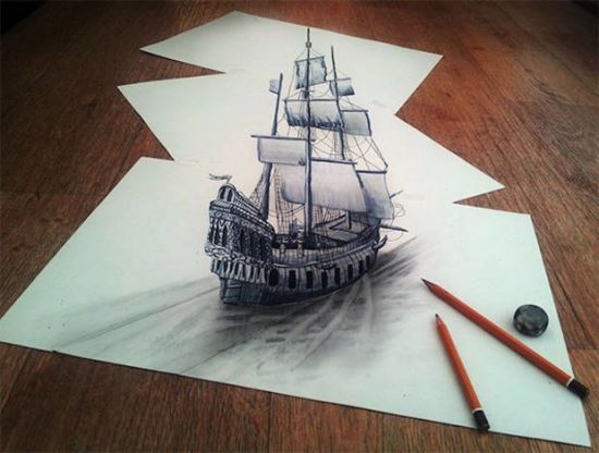 3D рисунка на кораб