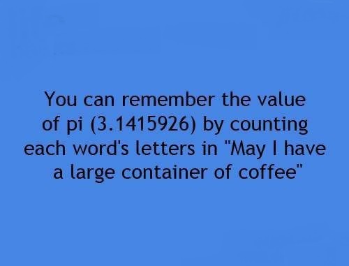 Ето хитър начин как да запомните цялата стойност на числото ПИ