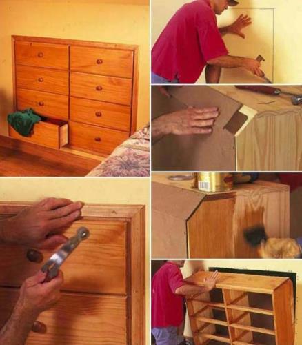 Използвайте кухините в стените, за да направите вграден шкаф